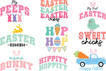 Happy Easter T-Shirt Design Bundle