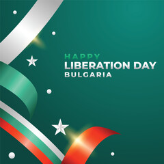 Bulgaria Liberation Day Vector Design Template