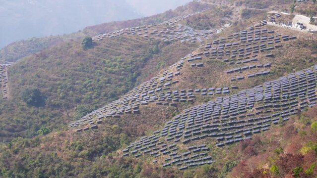 Mountain Solar Power Panels : Economic Development in Pauri Garhwal, Uttarakhand. Clean and sustainable energy initiative.