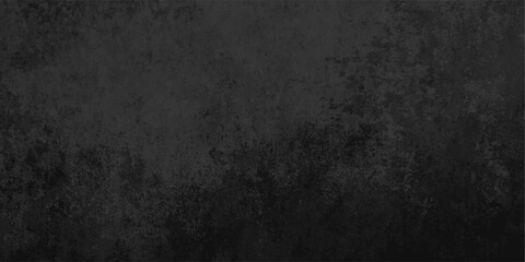 Black panorama of ancient wall textured grunge abstract surface aquarelle stains.background painted cement wall decorative plaster,prolonged metal background with scratches.
