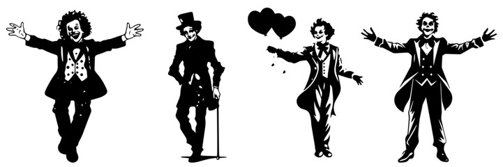 Hand drawn vector illustration of a sketch of joker 