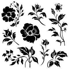 seamless pattern with flowers illustration of an background
