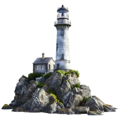 Foto op Canvas lighthouse on the rocks. lighthouse PNG © STOCK PHOTO 4 U
