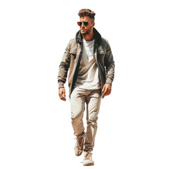 A man walking Full body Dicut, People, isolated on transparent png.
