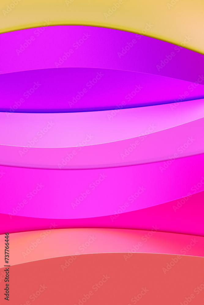 Poster 3d pattern of multicolored abstract geometric lines, vertical orientation