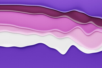 3d illustration of a classic purple abstract gradient background with lines. PRint from the waves. Modern graphic texture. Geometric pattern.