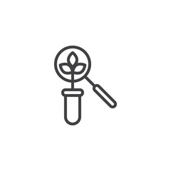 Botanical research line icon