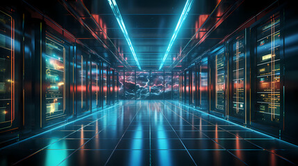 Fototapeta premium Data center, the core hub of the digital era