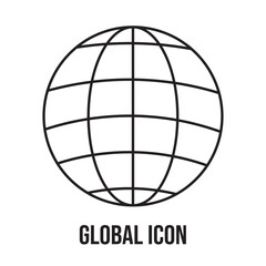 Global icon with flat style. Isolated on white background  vector global icon image, simple style. used in web and template . eps 10.