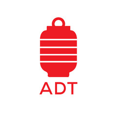 Obraz premium ADT Letter logo design template vector. ADT Business abstract connection vector logo. ADT icon circle logotype. 