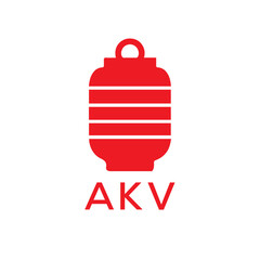 Obraz premium AKV Letter logo design template vector. AKV Business abstract connection vector logo. AKV icon circle logotype. 