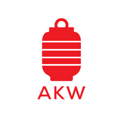 AKW Letter logo design template vector. AKW Business abstract connection vector logo. AKW icon circle logotype.
