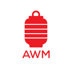 Fototapeta premium AWM Letter logo design template vector. AWM Business abstract connection vector logo. AWM icon circle logotype. 