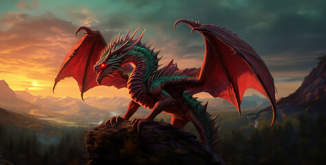 Chinese dragon isolated on black background. 3d rendering. Chinese dragon,3D rendering of a fantasy...