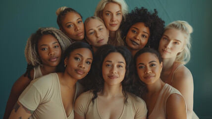 Obraz premium Group portrait of women of different ages and races.