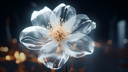 transparent white flower