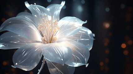 transparent white flower