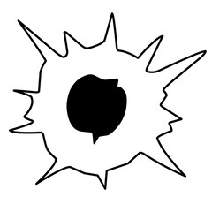 bullet hole icon