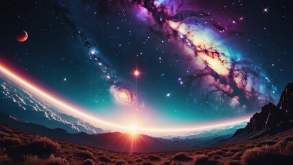Space galaxy background, Space wallpaper, galaxy wallpaper, In space, there are lots of stars shining and planets and galaxies