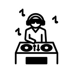 Vector solid black icon for Club