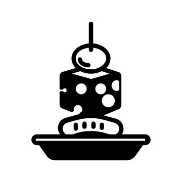 recommend clip art: Vector solid black icon for Tapas