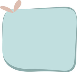 pastel blue empty note space