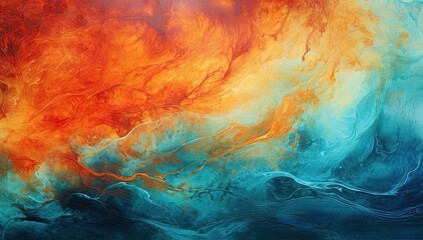 An orange swirl abstract with dark outlines illustration