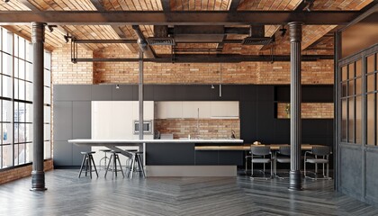 Interior of modern kitchen