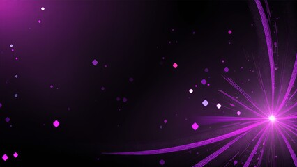 Dynamic black and purple bokeh banner for a futuristic feel 