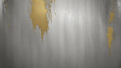 Exquisite silver and gold abstract oil paint texture banner background 