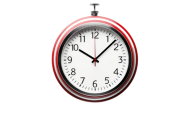 Timekeeper for Barber Shop Waiting Room on white background