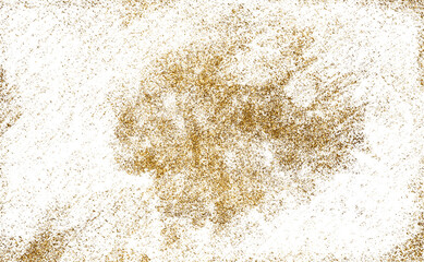 Golden paint brush stroke glittering texture.