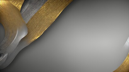 Gradient texture of silver and gold waves a futuristic banner background 