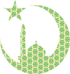 Eid mubarak icon vectoe illustration eps