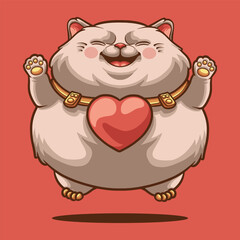 Cat Love mascot great illustration for your branding business