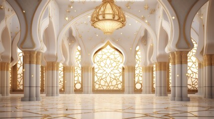 Fototapeta premium Interior mosque architecture islamic
