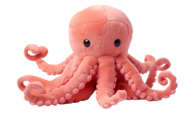 Cozy Octopus Plush for Sensory Play on white background