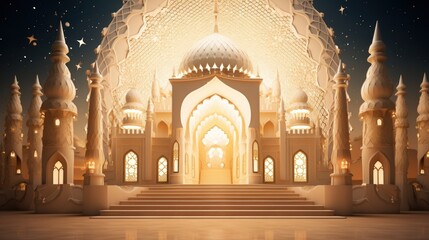 Interior mosque architecture islamic
