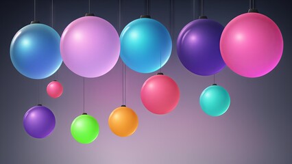 Neon Orb Gradient Bubble Banner Background 