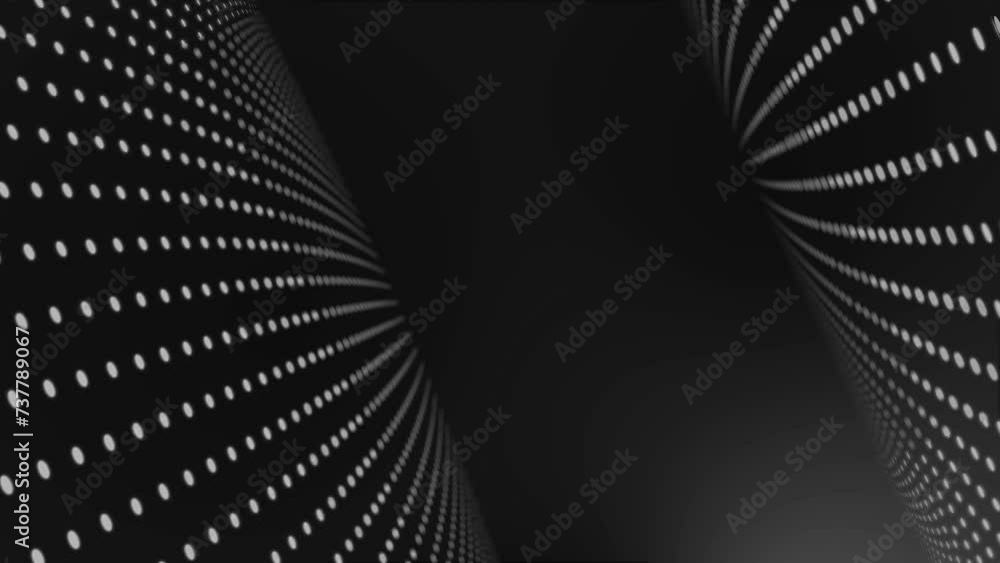 Poster 3d dotted animation pattern motion graphic movement round abstract geometric background design visua