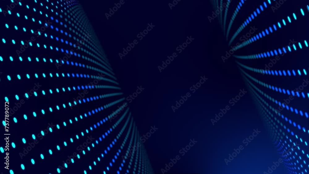 Poster 3d dotted animation pattern motion graphic movement round abstract geometric background design visua