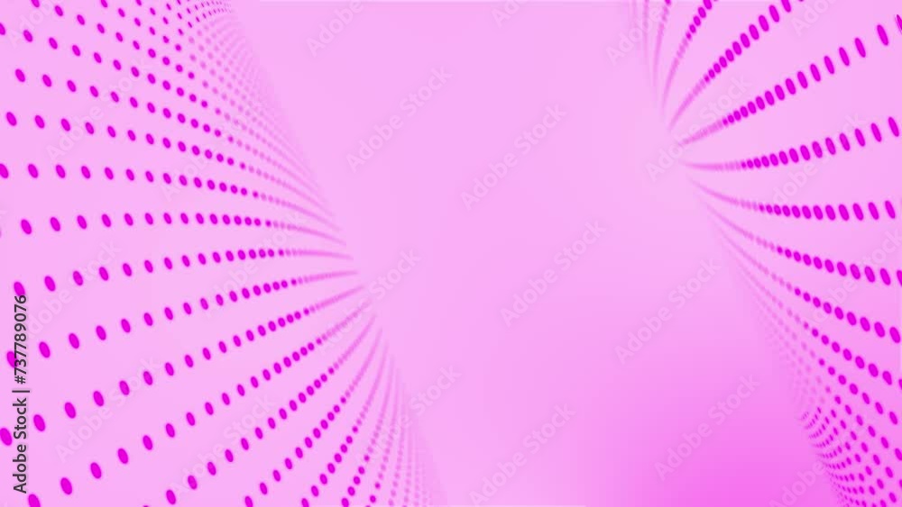 Poster 3d dotted animation pattern motion graphic movement round abstract geometric background design visua