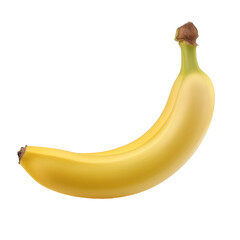 A fresh bunch of yellow bananas isolated on a white background, perfect for nutrition and health-related content. 
