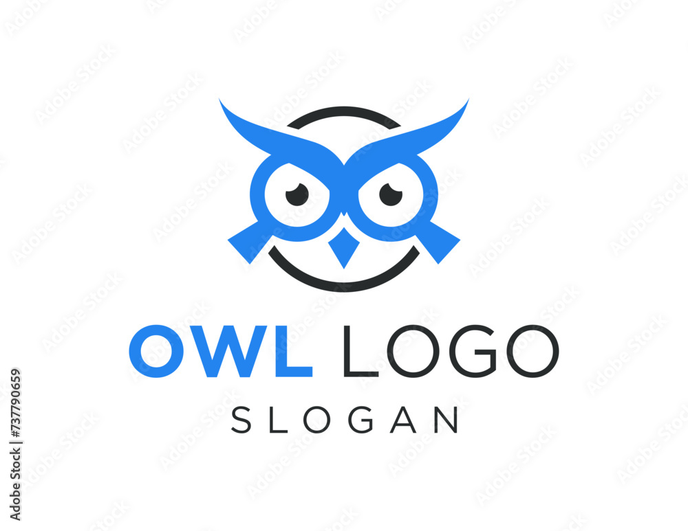 Poster the logo design is about an owl and was created using the corel draw 2018 application with a white b