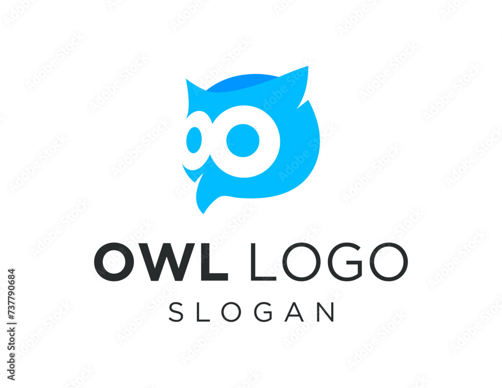 Poster the logo design is about an owl and was created using the corel draw 2018 application with a white b