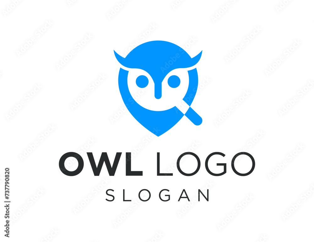 Poster the logo design is about an owl and was created using the corel draw 2018 application with a white b