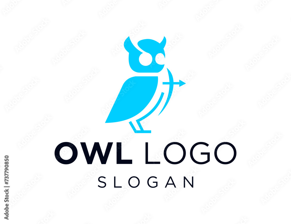 Poster the logo design is about an owl and was created using the corel draw 2018 application with a white b