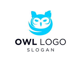 The logo design is about an Owl and was created using the Corel Draw 2018 application with a white background.