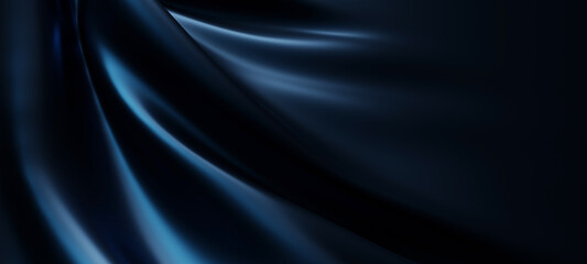 Blue luxury fabric background 3d render - 737790886