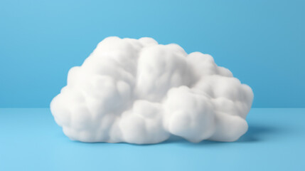 3D render fluffy cloud - Realistic modern icon.